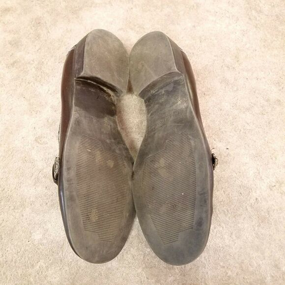 Predictions Womens 585591/10 Size 7 Brown Slip On Low Heel Loafers - Picture 9 of 10